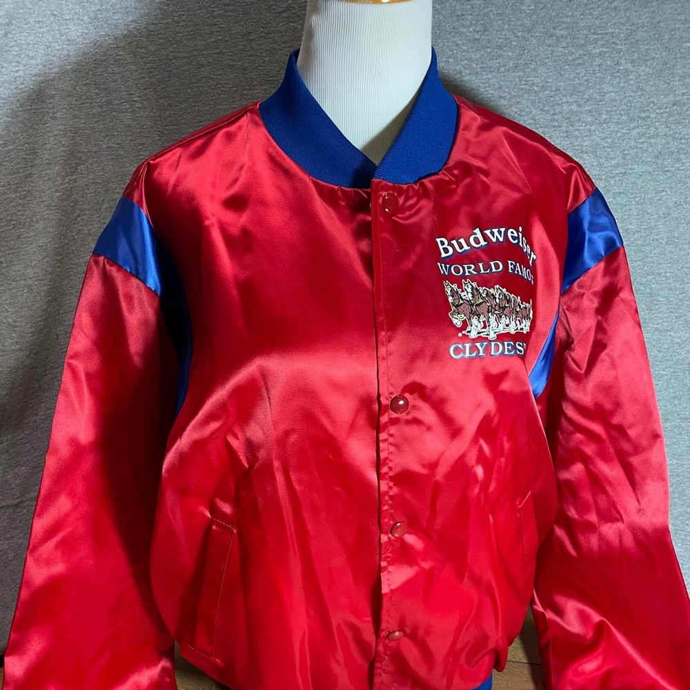 Vintage Budweiser Bomber Jacket Clydesdales